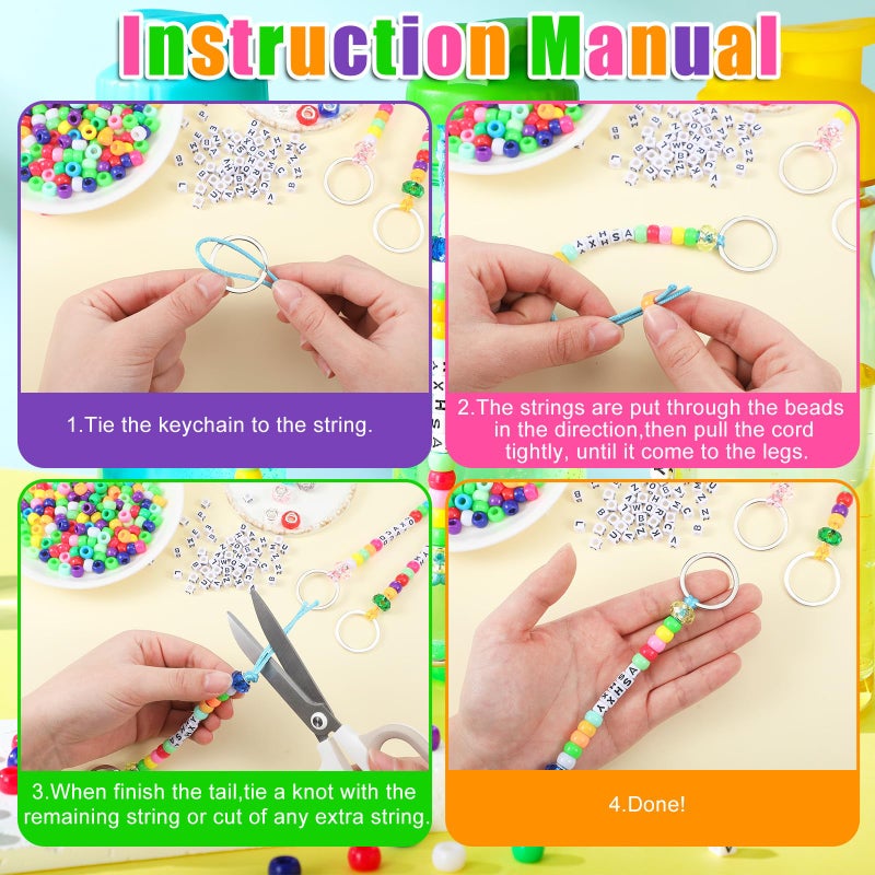 Landical 564 جهاز كمبيوتر شخصى DIY حبة سلسلة المفاتيح عدة مفتاح سلسلة صنع الحرف قابل للتعديل رسالة الخرز سلاسل ماما المفاتيح هدية الأبجدية مجوهرات حلقة رئيسية حقيبة الظهر الملحقات لصالح الحزب - Image 2